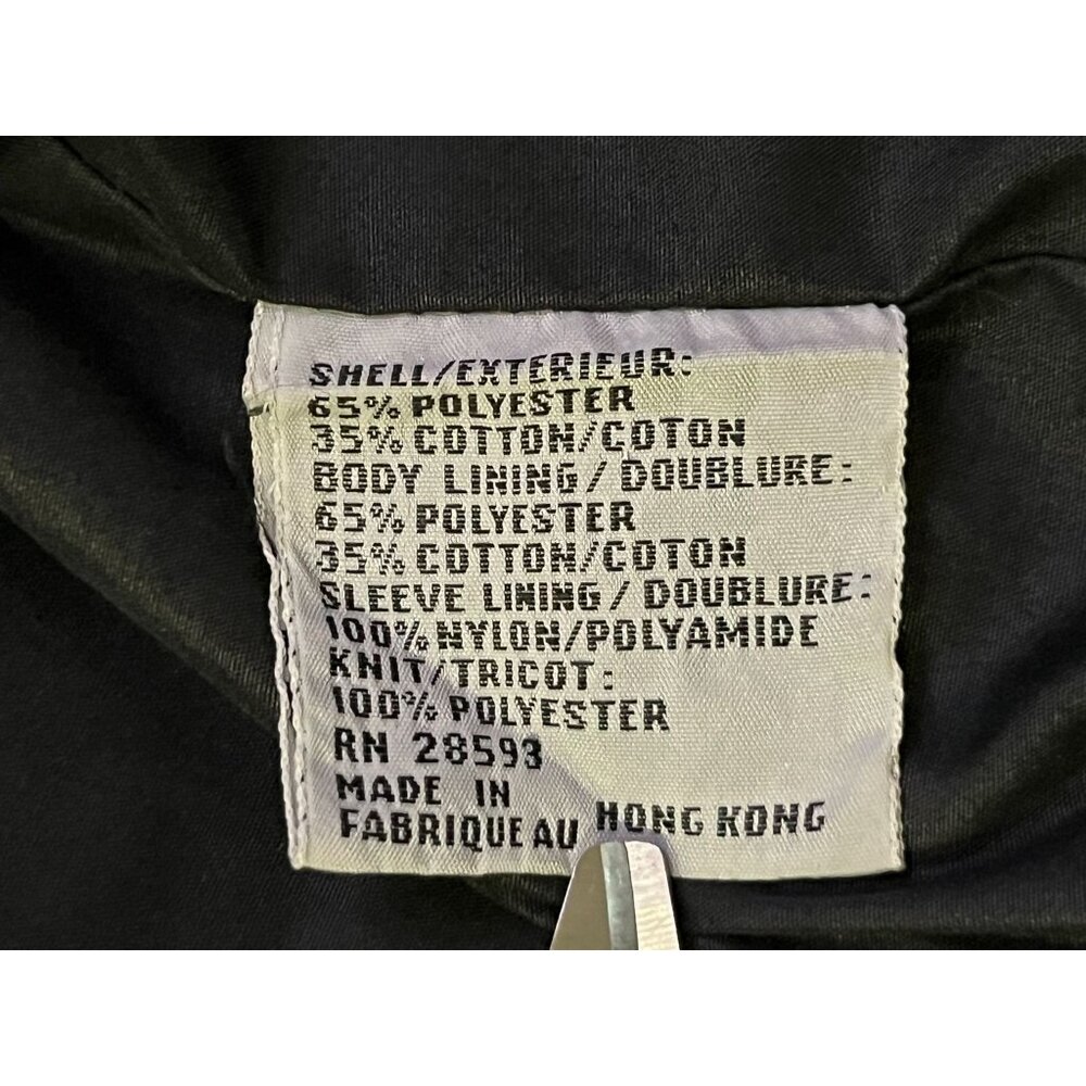 Vintage Member’s Only Jacket Juniors 7/8 Black Zip Padded Hong Kong 80s Used - Picture 8 of 16